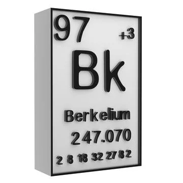 Berkelium,Phosphorus on the periodic table of the elements on white blackgr.. Stock Photos
