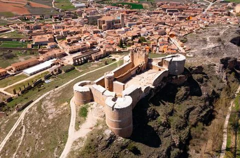 Berlanga de Duero medieval castle ruin near Soria, in the Castilla Leon region Stock Photos
