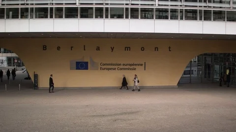Berlaymont-Building HD Stock Footage 105100052
