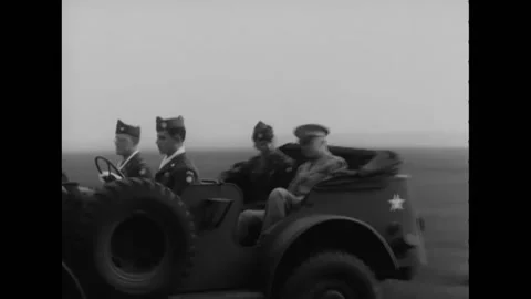 BERLIN - 1945 - General Dwight Eisenhower and 82nd Airborne Division Major Stock Footage 264753044