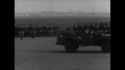 BERLIN - 1945 - General Dwight Eisenhower and 82nd Airborne Division Major Stock Footage 264753302