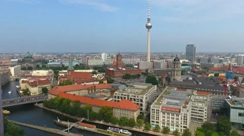 Berlin, aerial view. Going downward Stock Footage 66375003
