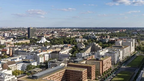 Berlin aerial view time lapse Video stock 95450079