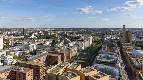 Berlin aerial view time lapse Video stock 95450426