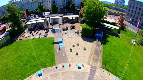 Berlin from the air (Balloon) Video stock 204755639