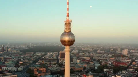 Berlin Alex Tv Tower 스톡 동영상 219337581