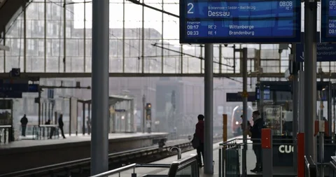 Berlin Alexanderplatz during corona Stock Footage 127660601
