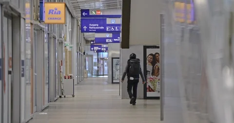 Berlin Alexanderplatz during corona Stock Footage 127690986