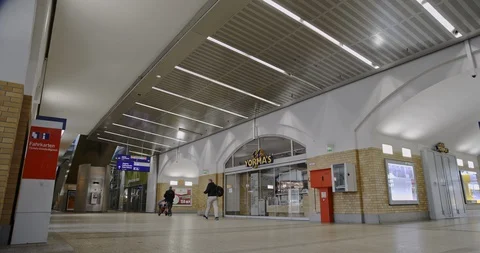 Berlin Alexanderplatz during corona Stock Footage 127697328
