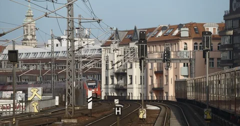 Berlin Alexanderplatz during Corona Stock Footage 127977434