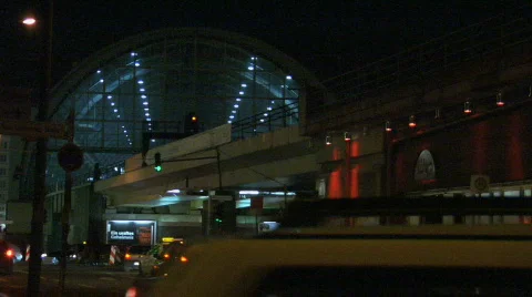 Berlin alexanderplatz night Stock Footage 145259