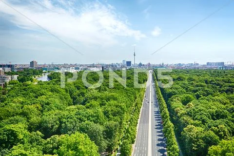 Berlin and the under den linden boulevard Stock Photos