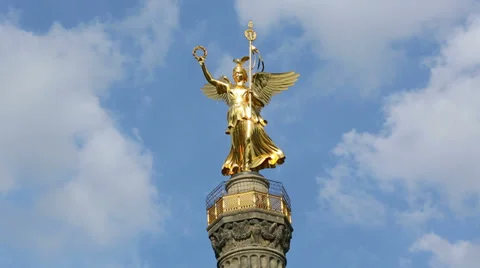 Berlin, Angel On Victory Column Stock Footage 36056754