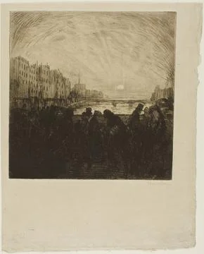 Berlin Arch mus, Effect of the setting sun 1902 France Etching, drypoint and Foto stock