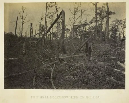 Berlin Arch. mus, The Hell Hole, New Hope Church, GA Made 1866- United States. Stock Photos
