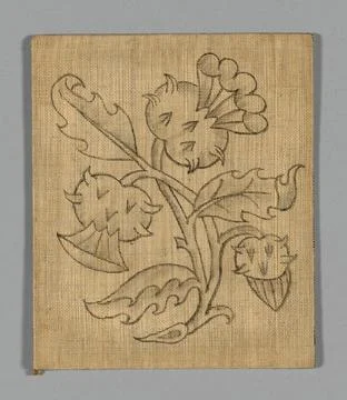 Berlin Arch mus, Needlework Pattern Made 1601-1700- England. Linen, plain weave Stock Photos