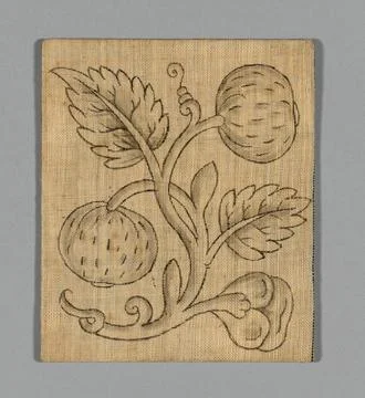 Berlin Arch mus, Needlework Pattern Made 1601-1700- England. Linen, plain weave Stock Photos