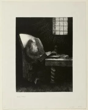 Berlin Arch mus, The Reader Made 1892- France Lithograph in black on ivory China Stock Photos