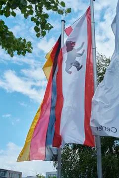 Berlin bear flag Stock Photos