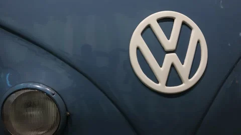 Berlin, berlin, germany - 05 12 2022: a historic sign of a volkswagen car Stock Footage 225627508