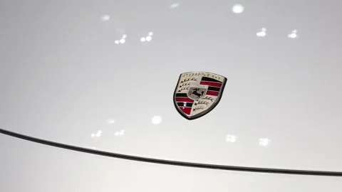 Berlin, berlin, germany - 05 12 2022: a sign of a porsche car Stock Footage 225627702
