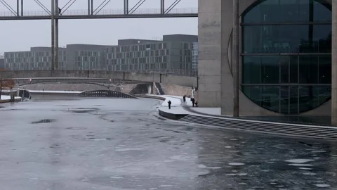 Berlin, berlin, germany - 06 02 2026: winter in berlin 4k 25fps video Stock-Footage 329666402