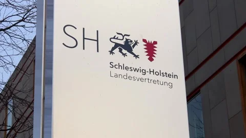 Berlin, berlin, germany - 06 12 2022: the state representation of the schlesw Stock-Footage 322095346