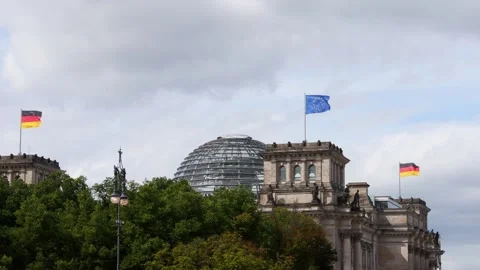 Berlin, berlin, germany - 07 08 2023: the german reichstag building video Stock-Footage 249337030