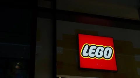 Berlin, berlin, germany - 08 12 2022: a lego sign 4k 30fps video Stock-Footage 322192026