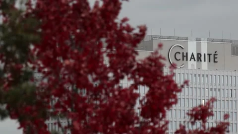 Berlin, berlin, germany - 22 10 2021: the famous german charite hospital in a Stock Footage 163826801