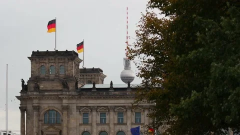 Berlin, berlin, germany - 22 10 2021: the german reichstag building in berlin Stock Footage 163935642