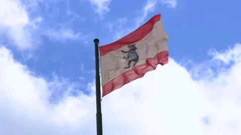 Berlin, berlin, germany - 26 04 2024: the flag of berlin germany 4k 25fps vid Stock-Footage 274333979