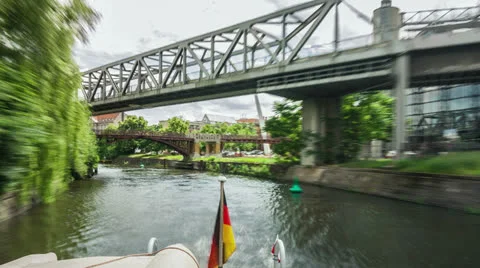 Berlin Boat Time Lapse Stock Footage 25601350