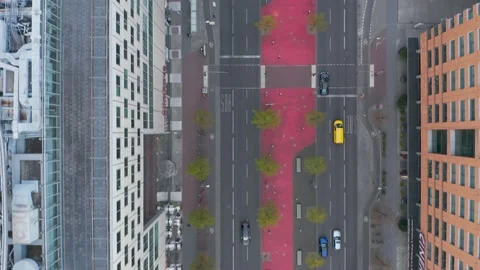 Berlin Boulevard by Drone Stock Footage 162946653