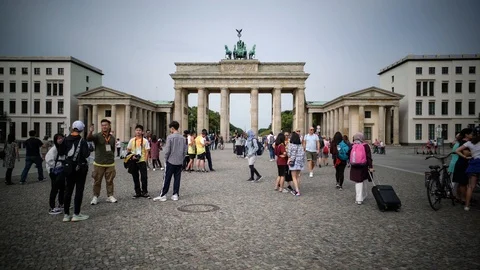 Berlin - The Brandenburg Gate Stock Footage 113997863