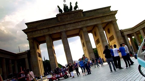 Berlin Brandenburg Gate wide Stock Footage 75780429