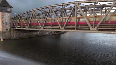 Berlin Bridge elsebrücke 库存影片 132200695