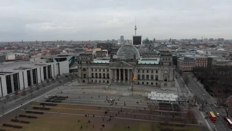 Berlin Bundenstag dron view Stock Footage 105129752