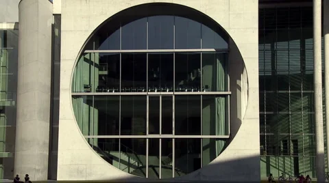 Berlin Bundestag library on the Spree 库存影片 1060701