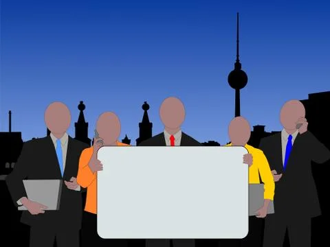 Berlin business team Stock Illustration