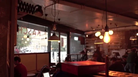 Berlin Cafe Bar 4K Stock Footage 69143598