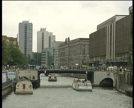 Berlin canal river  Stock Footage 281983