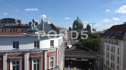 Berlin Cathedral, also known as Berliner Dom view from a roof top Stock Photos