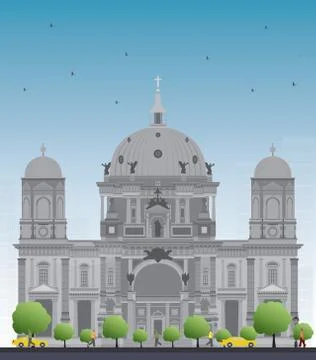 Berlin Cathedral in Berlin Stock Illustration