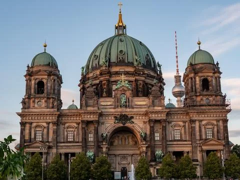 Berlin Cathedral close up. Stock Photos