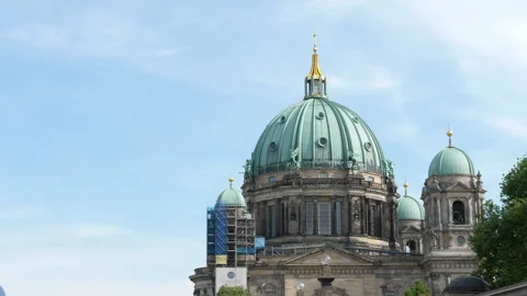 Berlin Cathedral Dome - Berliner Dom - Berlin - Germany Stock-Footage 344296911