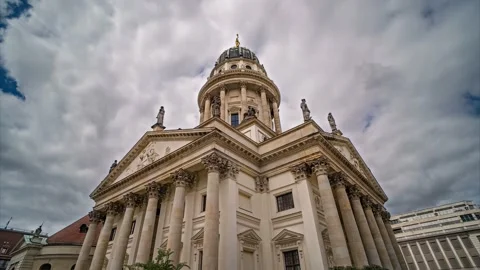 Berlin, cathedral Gendarmenmarkt panoramic hyperlapse timelapse, Germany - 4k 库存影片 206039390