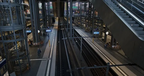 Berlin central station during corona Stock Footage 127902178