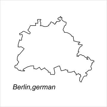Berlin city map, Germany Stock Illustration