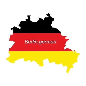 Berlin city map, Germany Stock Illustration